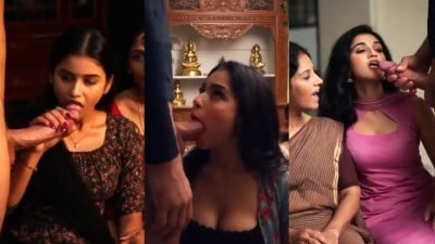 Beautiful AI tamil serial actress hot cock sucking with her mothers
