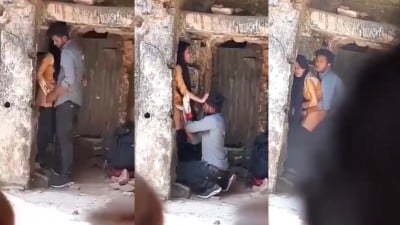 College couple outdoor fucking in hidden cam