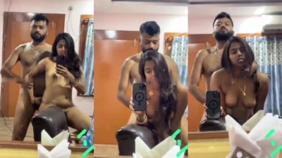 South Indian Couple’s Mirror Sex Self Video Lust