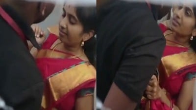 Saree woman hidden fucking with office boy